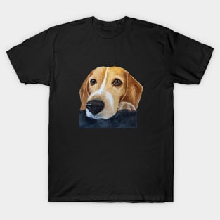 Beagle Portrait Watercolor T-Shirt